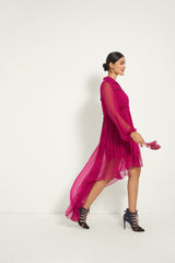 MAGENTA LAYERED DRESS