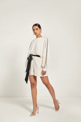 IVORY CUT-OUT KIMONO ROMPER