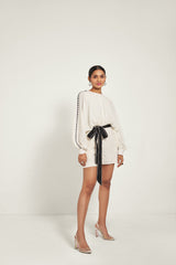 IVORY CUT-OUT KIMONO ROMPER