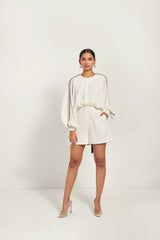 IVORY CUT-OUT KIMONO ROMPER