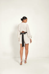 IVORY CUT-OUT KIMONO ROMPER