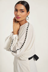 IVORY CUT-OUT KIMONO ROMPER