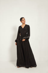 BLACK  CUT-OUT MAXI DRESS