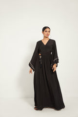 BLACK  CUT-OUT MAXI DRESS