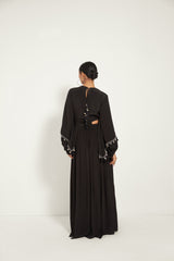 BLACK  CUT-OUT MAXI DRESS