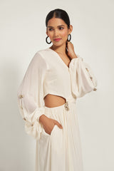 IVORY CUT OUT MAXI DRESS