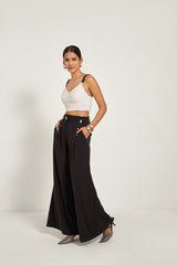 BLACK BEADED TROUSERS