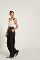 BLACK BEADED TROUSERS