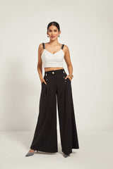 BLACK BEADED TROUSERS