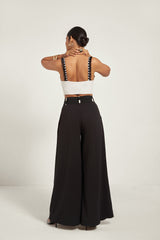 BLACK BEADED TROUSERS