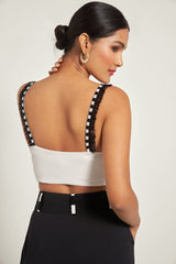IVORY EMBELLISHED BUSTIER