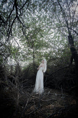 Embroidered Gown With Belt