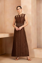 Embroidered Dress With Belt