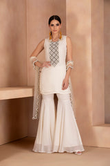 Embroidered Tunic and Palazzo set with Embroidered Stole