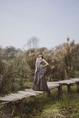 Embroidered Peplum With a Pleated Skirt