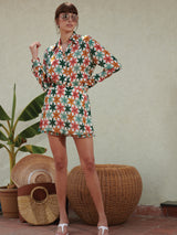 Delilah Button Down & Skort Set