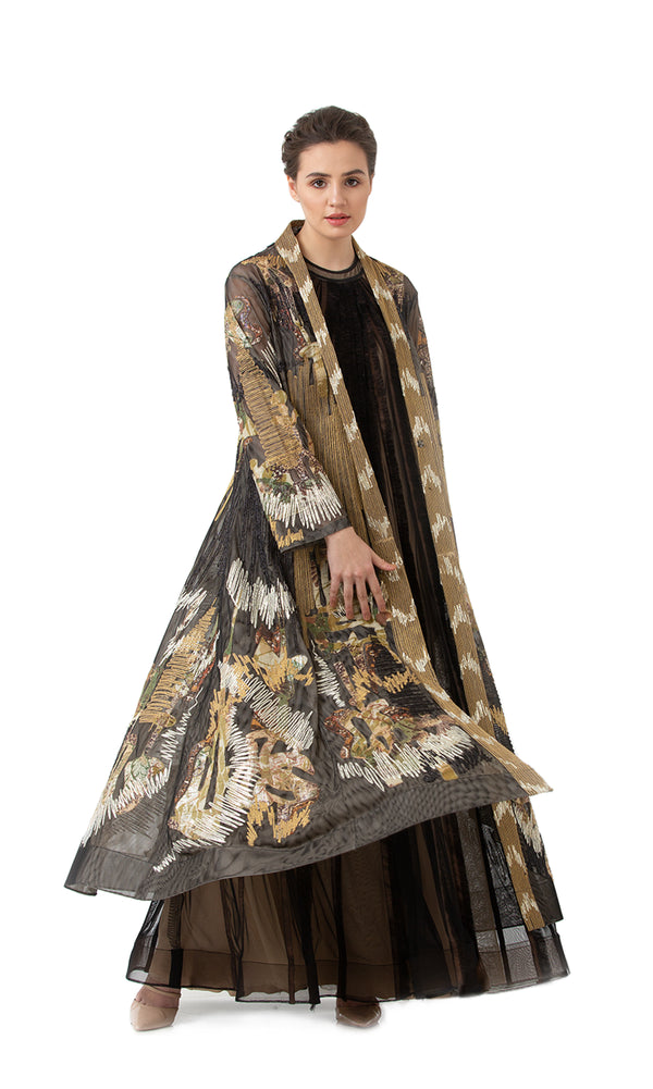 Embroidered Long Coat
