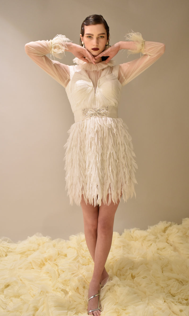 Gillian White Feather Dress