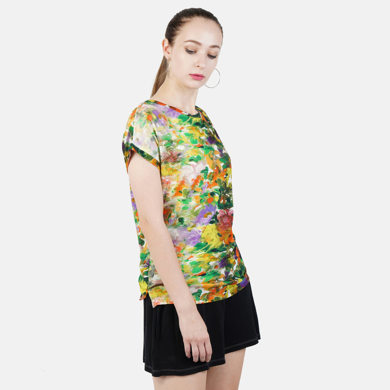 Printed Cotton Jersey Top