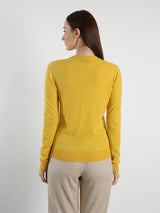 Crew Neckline Cashmere Sweater KKS-3342-YELLOW