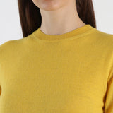 Crew Neckline Cashmere Sweater KKS-3342-YELLOW