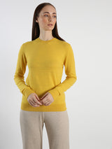 Crew Neckline Cashmere Sweater KKS-3342-YELLOW