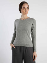 Roll Neckline Cashmere Sweater KKS-3381B-GREY