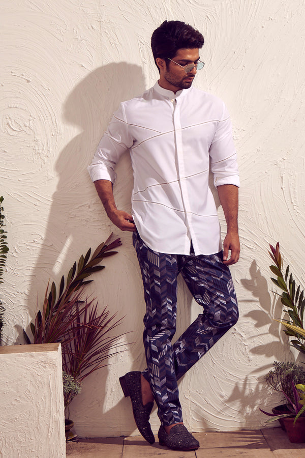 Men's Shirt and Printed Trousers can be teamed as a Set