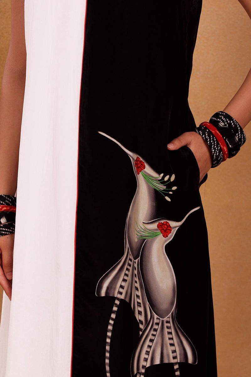 Black And White Mayfly Aline Dress - Masaba