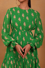 Green Trixie Tiered Dress - Masaba