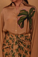 Tan Coco Drape Skirt Set - Masaba