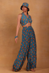 Teal Mr Beaks Palazzo Set - Masaba