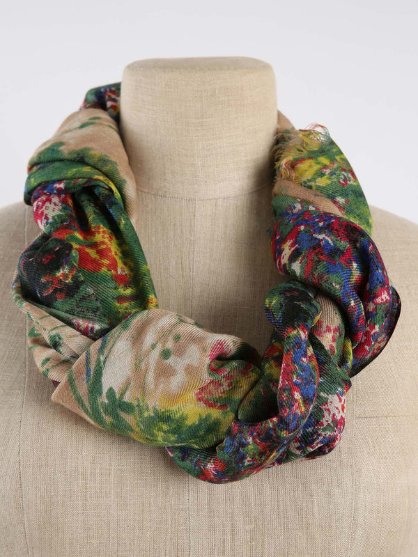 Cashmere Printed Scarf SSS/N60'S 8429B